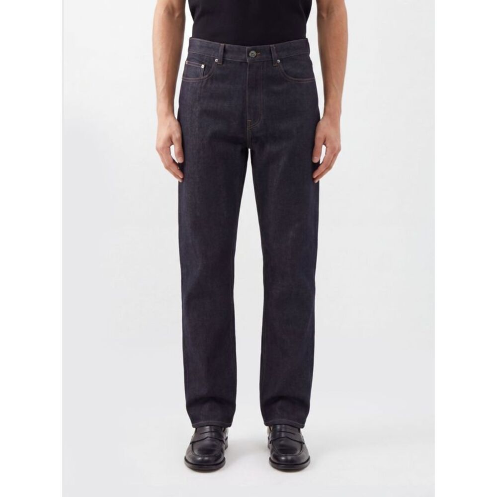 Jw Anderson Mid-Rise Straight-Leg Jeans In Cotton Denim